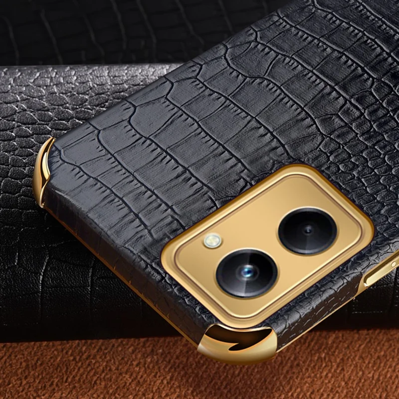 For Realme 10 Pro 5G Ring Kickstand Electroplating Phone Case PU Leather Coated TPU Cover - White