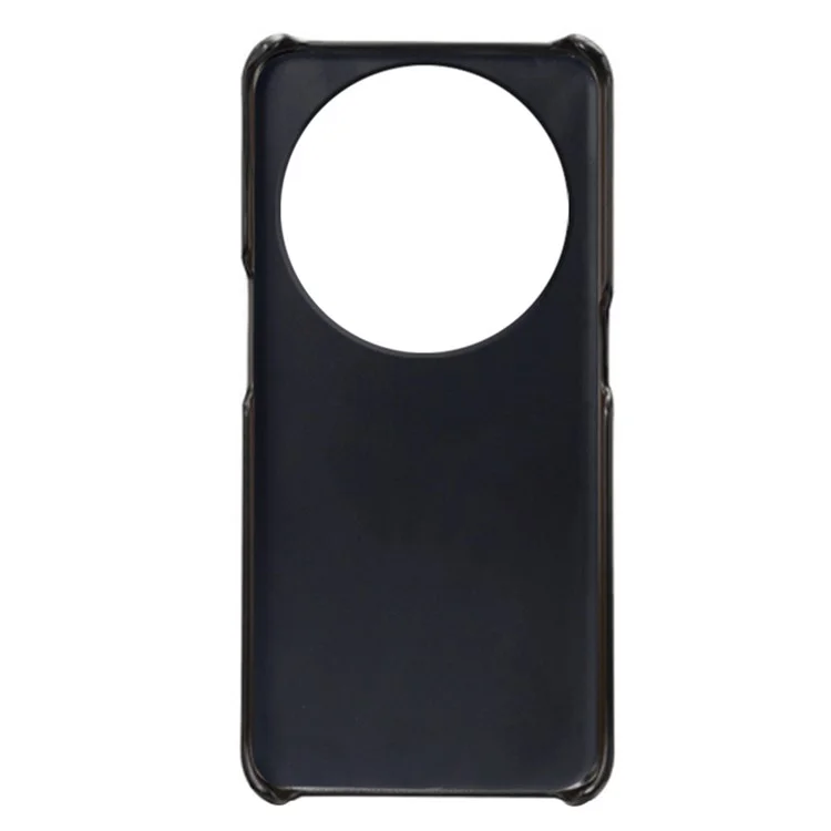 Capa de Telefone para Oppo Find X6 Pro Shell Traseiro, Compartimentos para Dois Cartões Revestidos em Couro PU PC - Preto