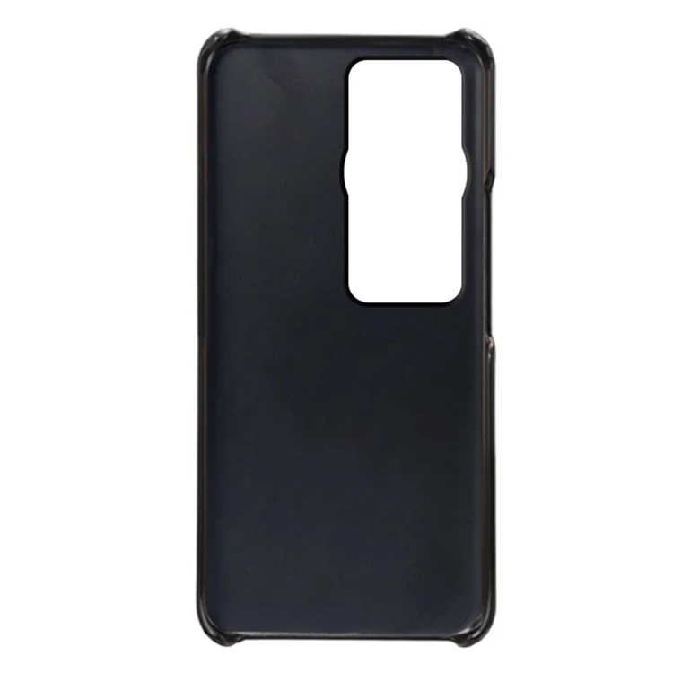 For Huawei P60 / P60 Pro Phone Case Dual Card Slots Shockproof PU Leather+PC Cover - Black