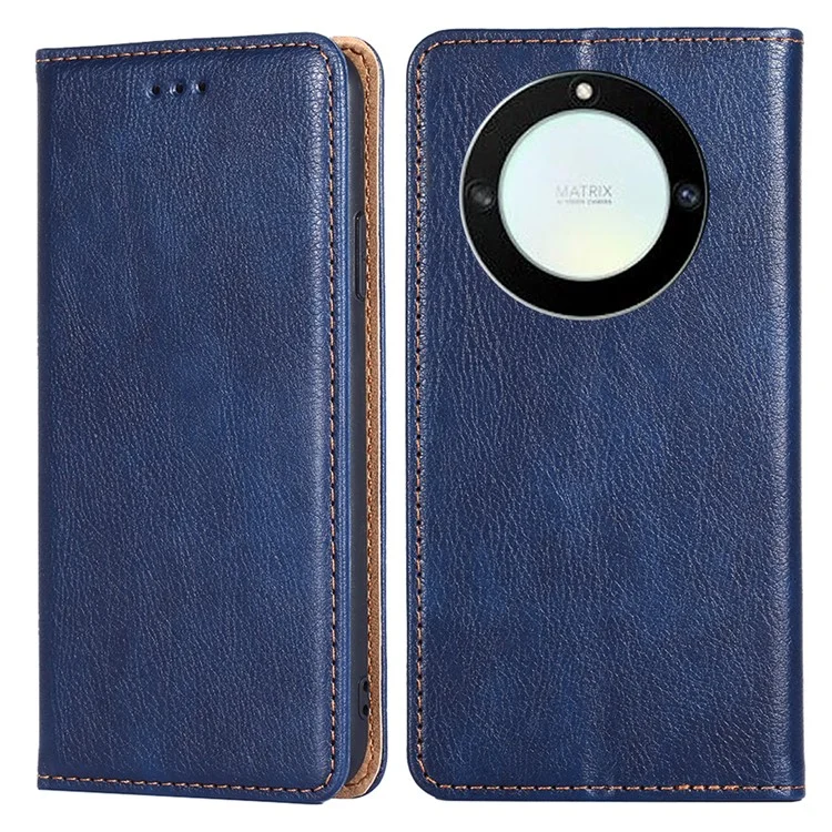 Étui portefeuille en cuir PU antichute pour Honor X40 5G / Honor X9a 5G / Magic5 Lite 5G - Bleu