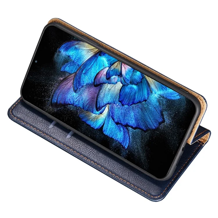 Étui portefeuille en cuir PU antichute pour Honor X40 5G / Honor X9a 5G / Magic5 Lite 5G - Bleu