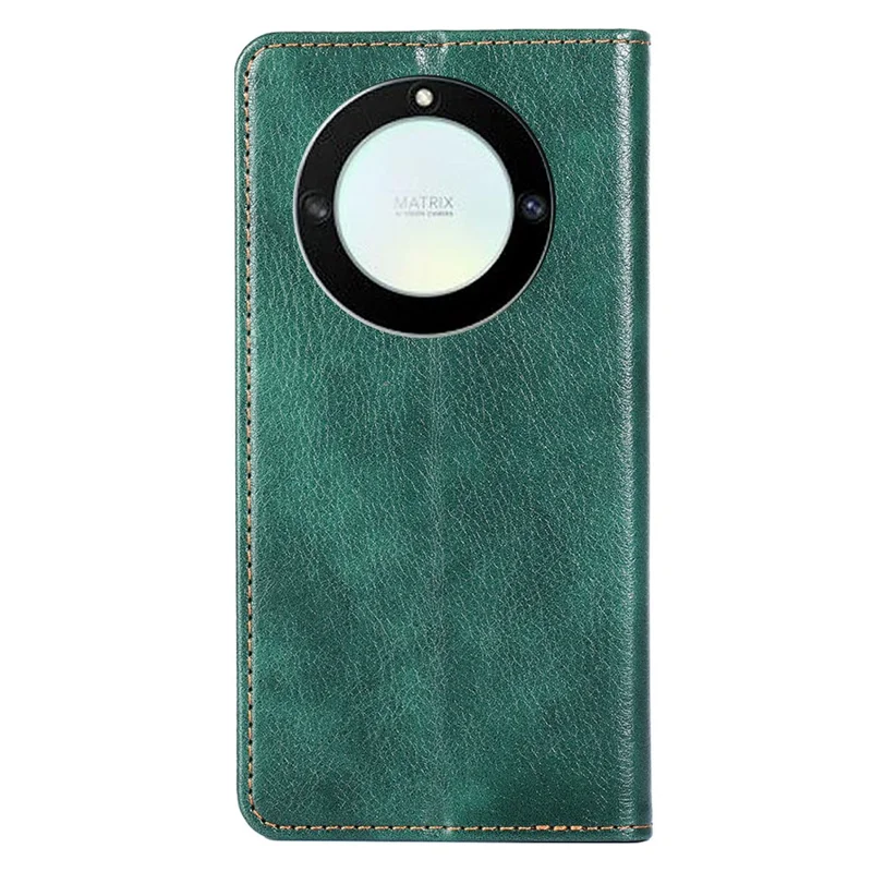 Anti-drop Phone Cover For Honor X40 5G / Honor X9a 5G / Magic5 Lite 5G PU Leather Wallet Stand Case - Green