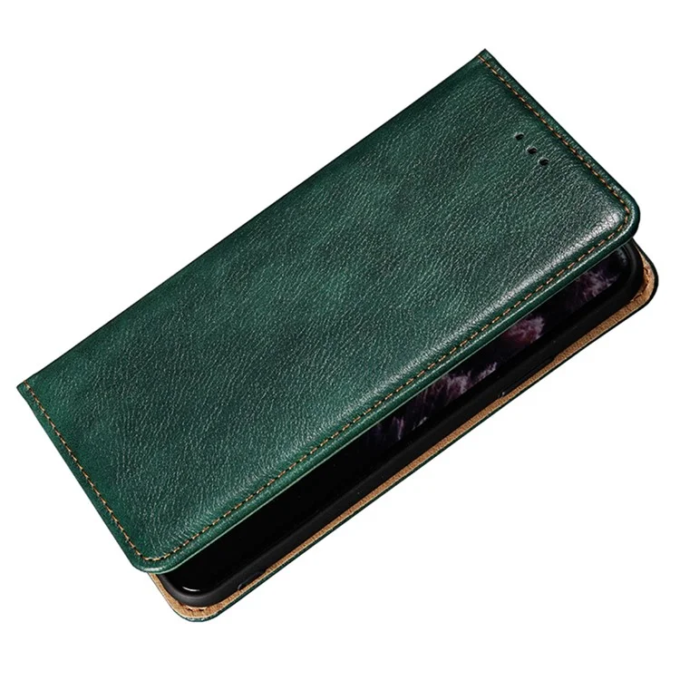 Pour Motorola Moto G Power 5G, étui portefeuille en cuir PU avec fermeture magnétique, protection anti-chute, support de téléphone - Vert