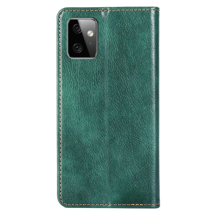 Pour Motorola Moto G Power 5G, étui portefeuille en cuir PU avec fermeture magnétique, protection anti-chute, support de téléphone - Vert