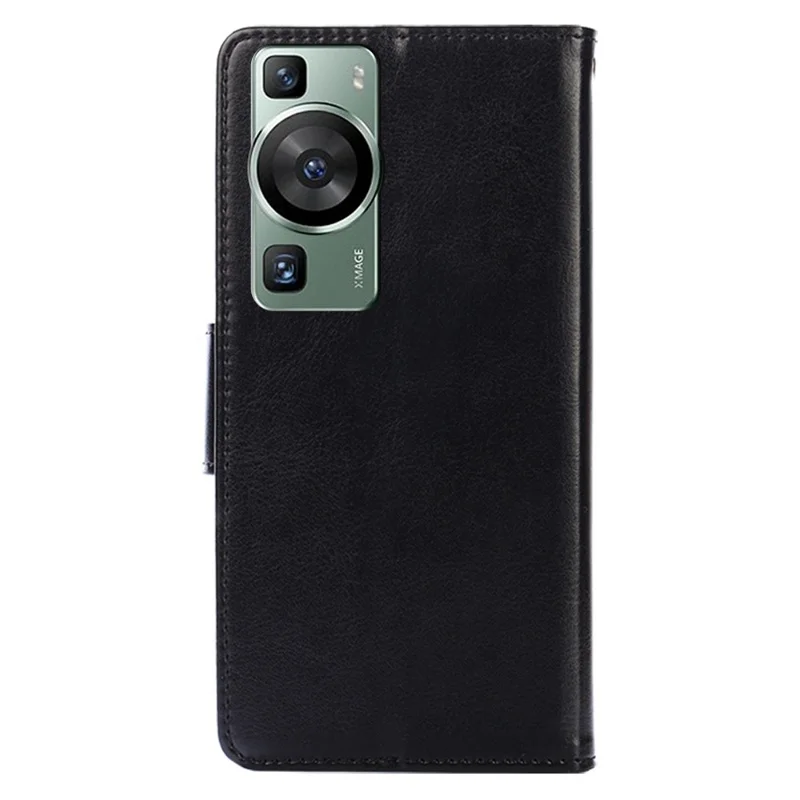 For Huawei P60 / P60 Pro Leather Wallet Phone Case Folding Stand Full Protection Cover - Black