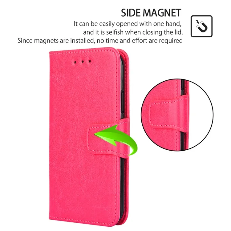 Housse anti-gouttes pour TECNO Spark 10C 4G, étui portefeuille en cuir PU avec support - Rose