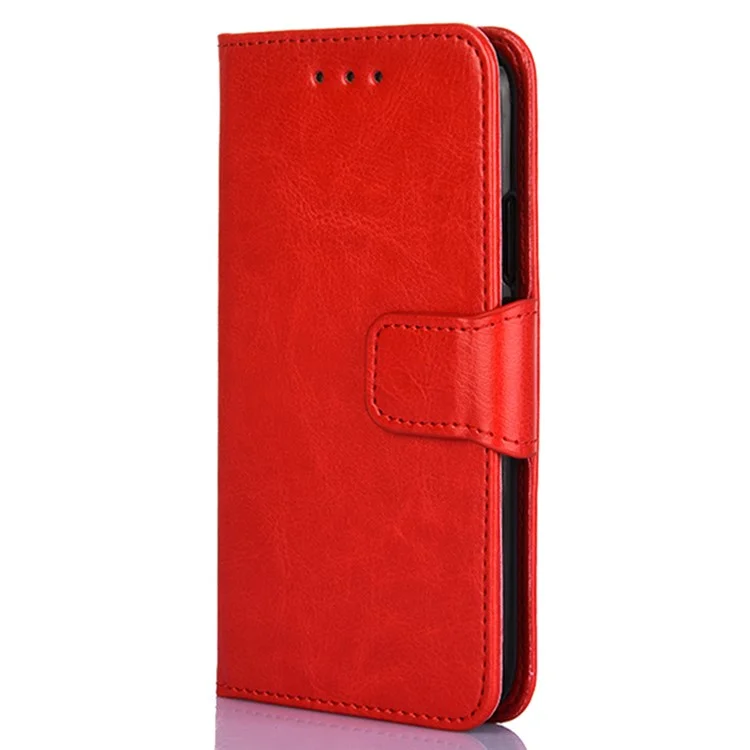 Anti-Drop Cover for TECNO Spark 10C 4G , PU Leather Phone Wallet Case with Stand - Red