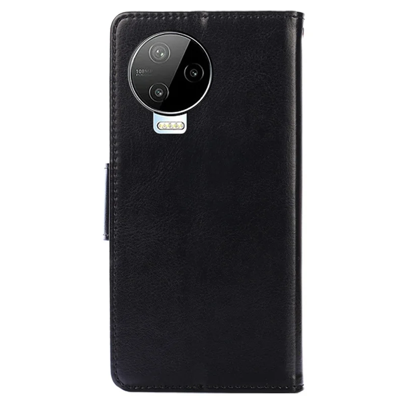 For Infinix Note 12 Pro 4G / Note 12 (2023) 4G Shockproof Wallet Phone Case Leather Flip Cover with Stand - Black