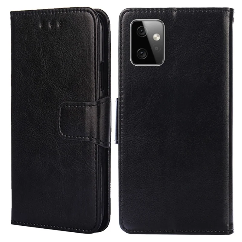 For Motorola Moto G Power 5G Wallet Phone Case Protective Leather Flip Cover with Stand - Black