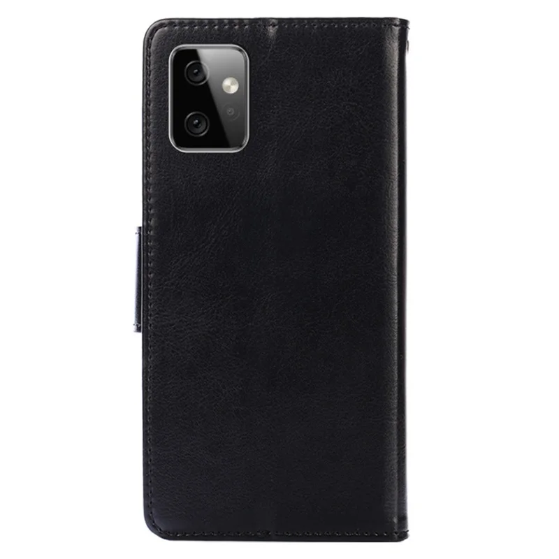 For Motorola Moto G Power 5G Wallet Phone Case Protective Leather Flip Cover with Stand - Black