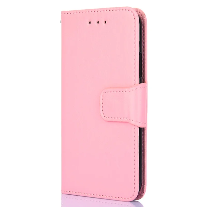 Leather Flip Case for Infinix Hot 12 Pro 4G Protective Phone Shell Anti-Drop Wallet Phone Case with Stand - Pink