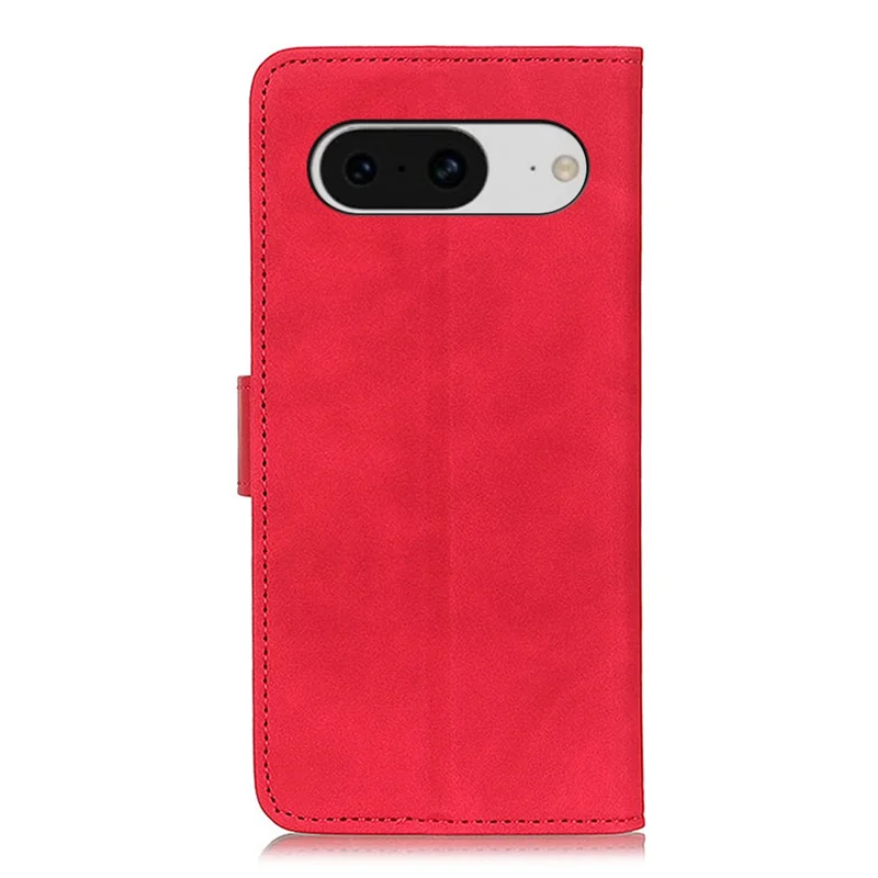 KHAZNEH Para Google Pixel 8 Wallet Stand Phone Case Retro PU Leather Phone Cover - Vermelho