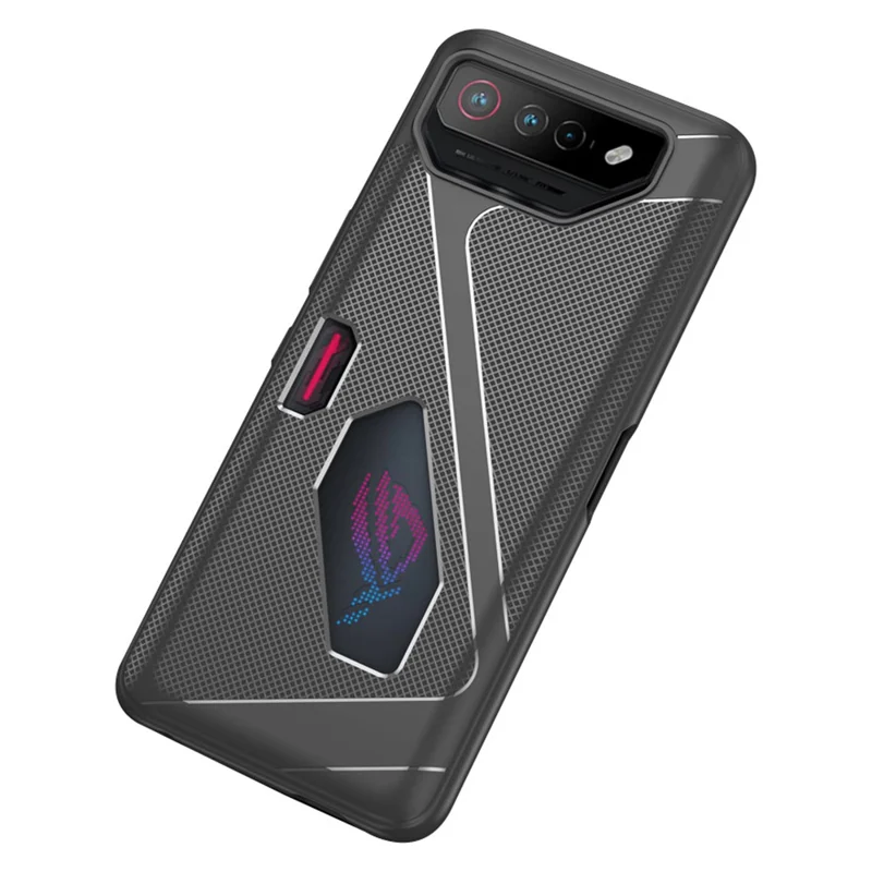 For Asus ROG Phone 7 5G / 7 Pro Anti-drop Soft TPU Case Textured Phone Cover - Grey