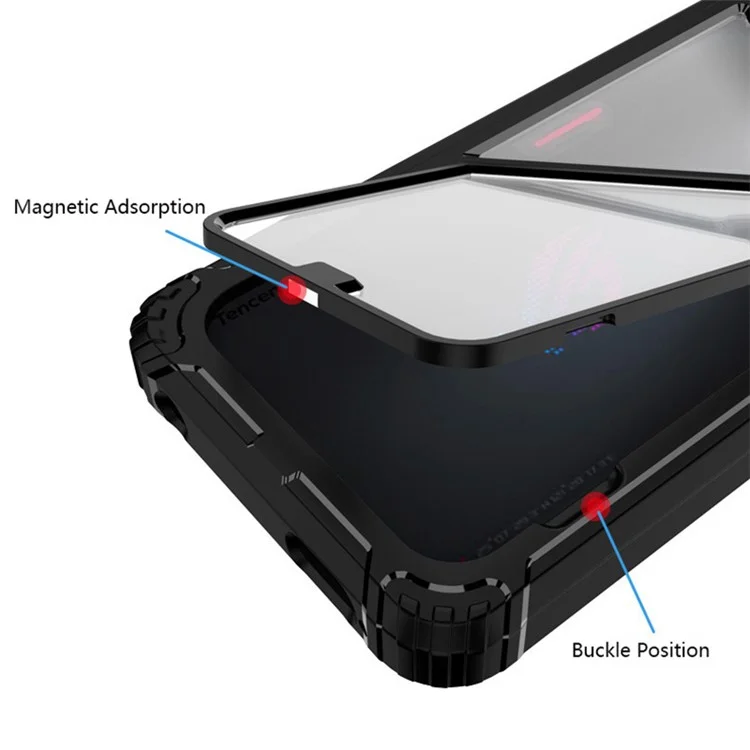 Para Asus ROG Phone 7 5G / 7 Pro Funda de Teléfono con Soporte Magnético PC+TPU Anti-caída - Transparente