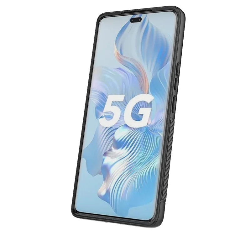 Funda de Teléfono de TPU Resistente para Honor 80 Pro 5G, Anti-Caída, Resistente a Golpes, con Soporte - Negro