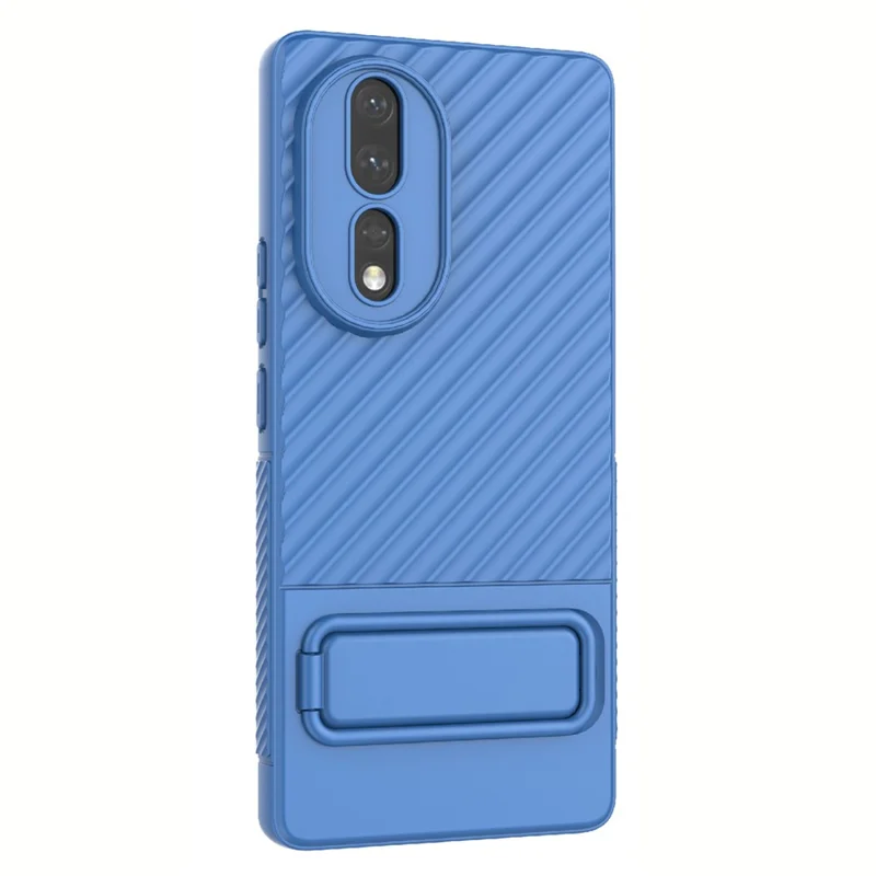 For Honor 80 5G Capa Protetora Anti-Queda TPU Capa de Celular com Suporte - Azul Bebê
