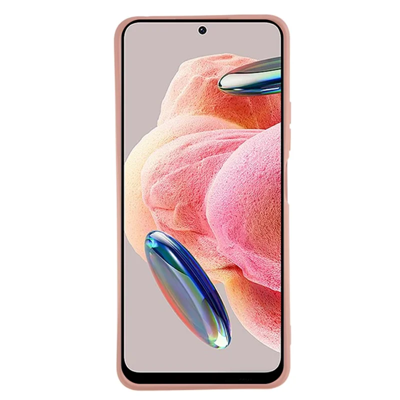 For Xiaomi Redmi Note 12 4G Rubberized TPU Phone Case Fiber Lining Anti-Drop Phone Cover - Pink