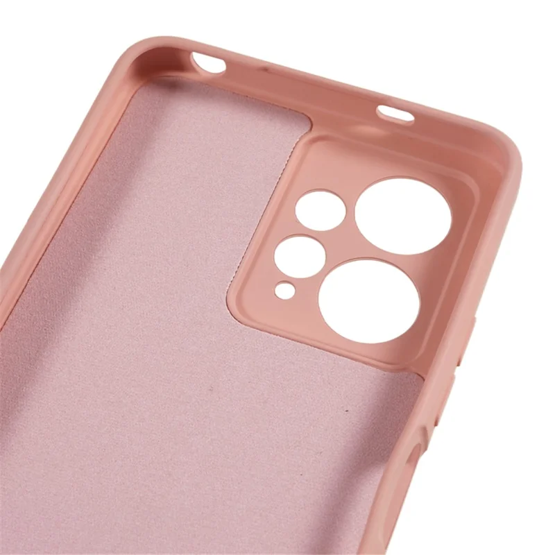 For Xiaomi Redmi Note 12 4G Rubberized TPU Phone Case Fiber Lining Anti-Drop Phone Cover - Pink