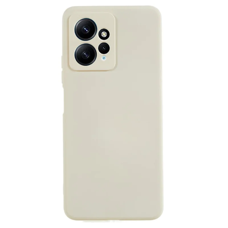 For Xiaomi Redmi Note 12 4G Rubberized TPU Phone Case Fiber Lining Anti-Drop Phone Cover - White