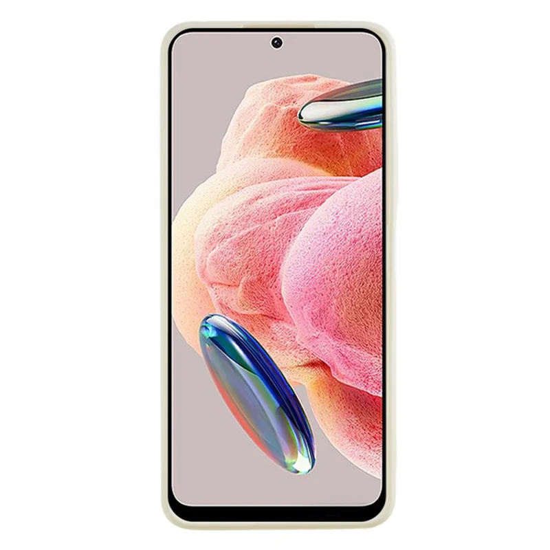 For Xiaomi Redmi Note 12 4G Rubberized TPU Phone Case Fiber Lining Anti-Drop Phone Cover - White