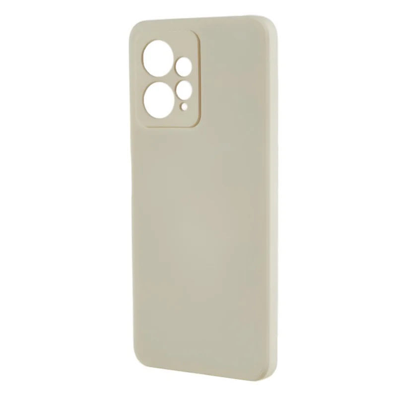 For Xiaomi Redmi Note 12 4G Rubberized TPU Phone Case Fiber Lining Anti-Drop Phone Cover - White