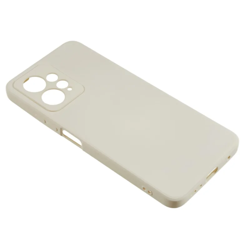 For Xiaomi Redmi Note 12 4G Rubberized TPU Phone Case Fiber Lining Anti-Drop Phone Cover - White
