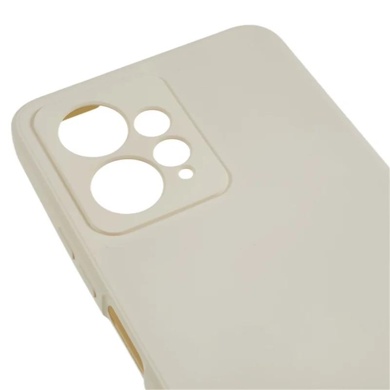 For Xiaomi Redmi Note 12 4G Rubberized TPU Phone Case Fiber Lining Anti-Drop Phone Cover - White