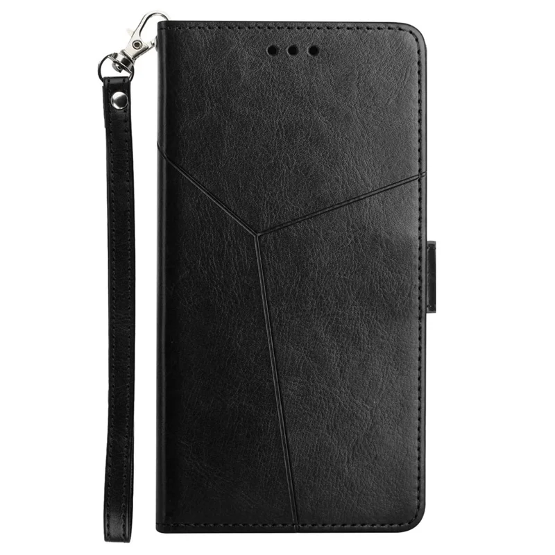 HT01 Per Xiaomi 13 Ultra Custodia per Cellulare Decorazione a Linea a Y Supporto a Portafoglio Pelle PU+TPU - Nero