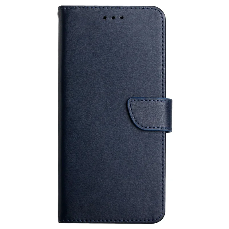 HT02 For Sony Xperia 1 V Nappa Texture Phone Case Stand Wallet Genuine Cow Leather Flip Phone Cover - Blue