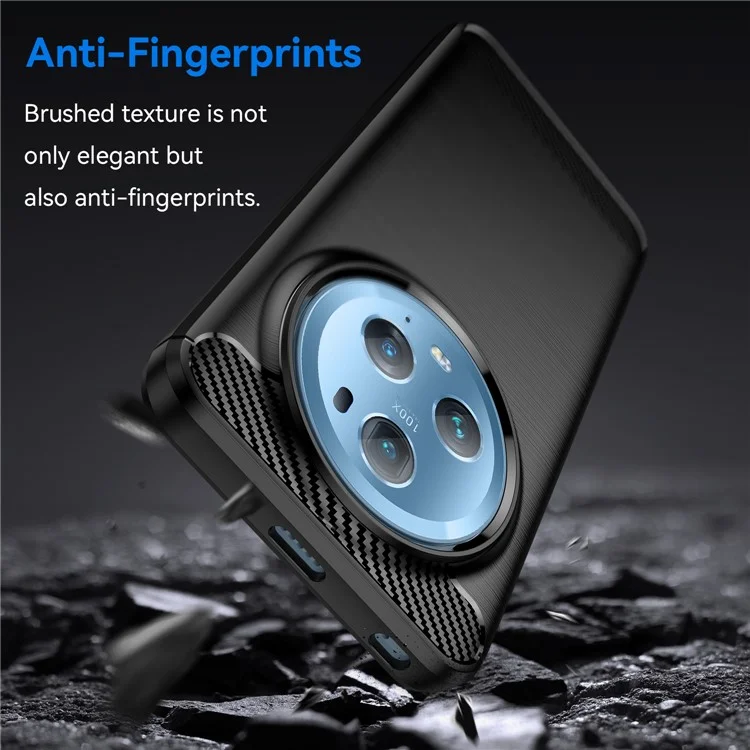 Flexibles TPU-Handyhülle für Honor Magic5 Pro, gebürstete Kohlefaser-Textur, staubdichte Handyhülle - Schwarz