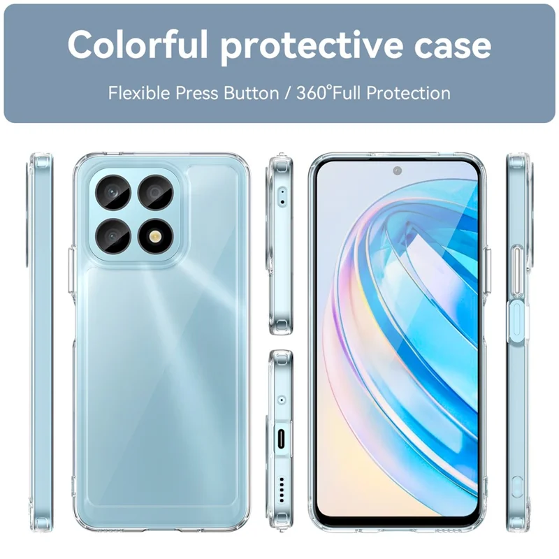 Handyhülle für Honor X8a 4G, Acryl + TPU Handy-Schutzhülle - Transparent