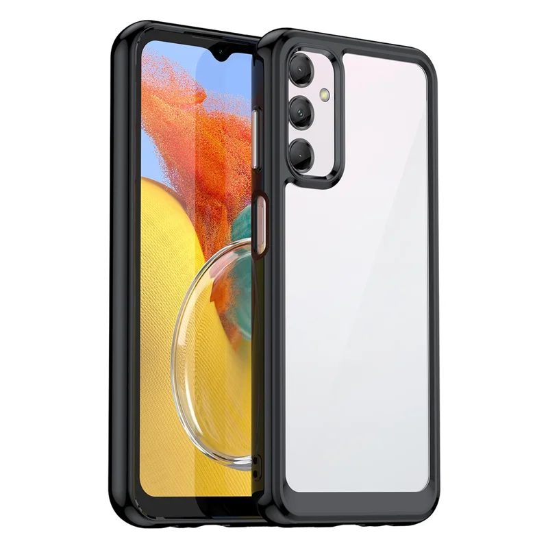 Para Samsung Galaxy M14 5G Anti-Drop Phone Cover TPU+Acrylic Dustproof Phone Case Shell  - Preto