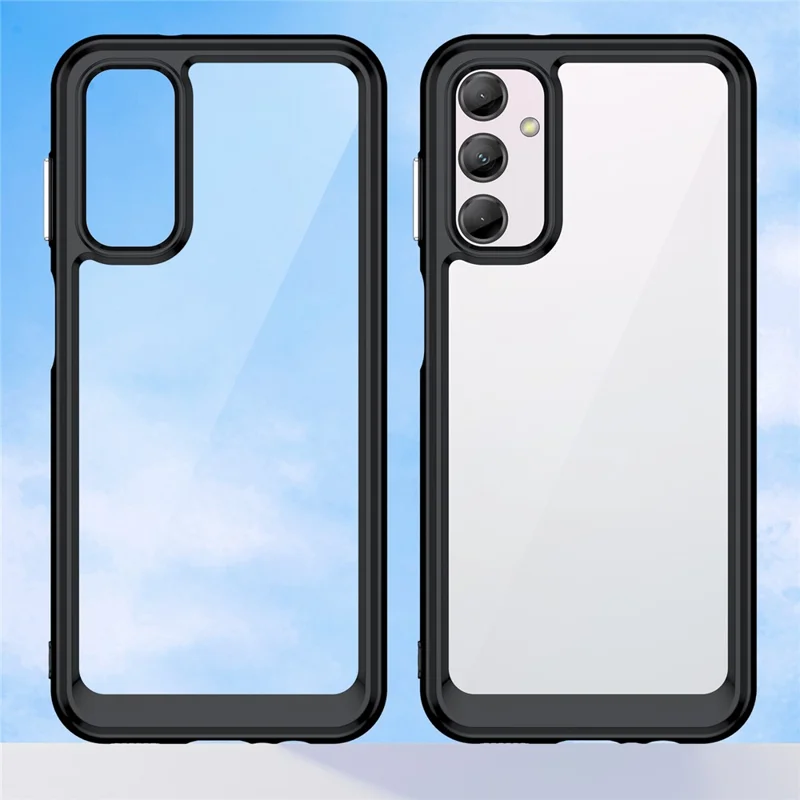 Para Samsung Galaxy M14 5G Anti-Drop Phone Cover TPU+Acrylic Dustproof Phone Case Shell  - Preto