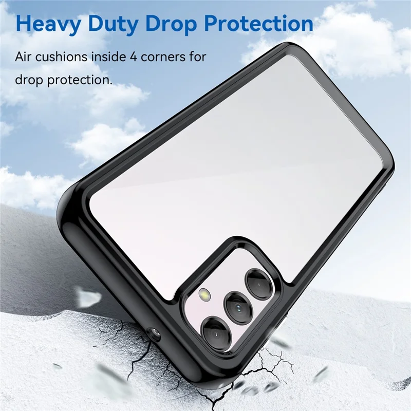 Para Samsung Galaxy M14 5G Anti-Drop Phone Cover TPU+Acrylic Dustproof Phone Case Shell  - Preto