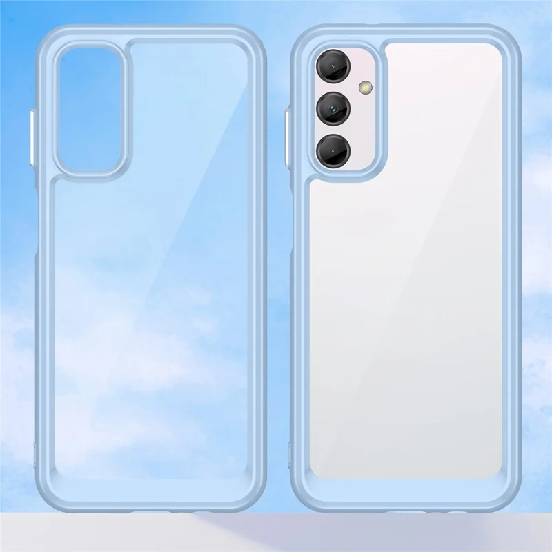 Para Samsung Galaxy M14 5G Funda de Teléfono Antideslizante de TPU+Acrílico, Funda Protectora a Prueba de Polvo - Azul