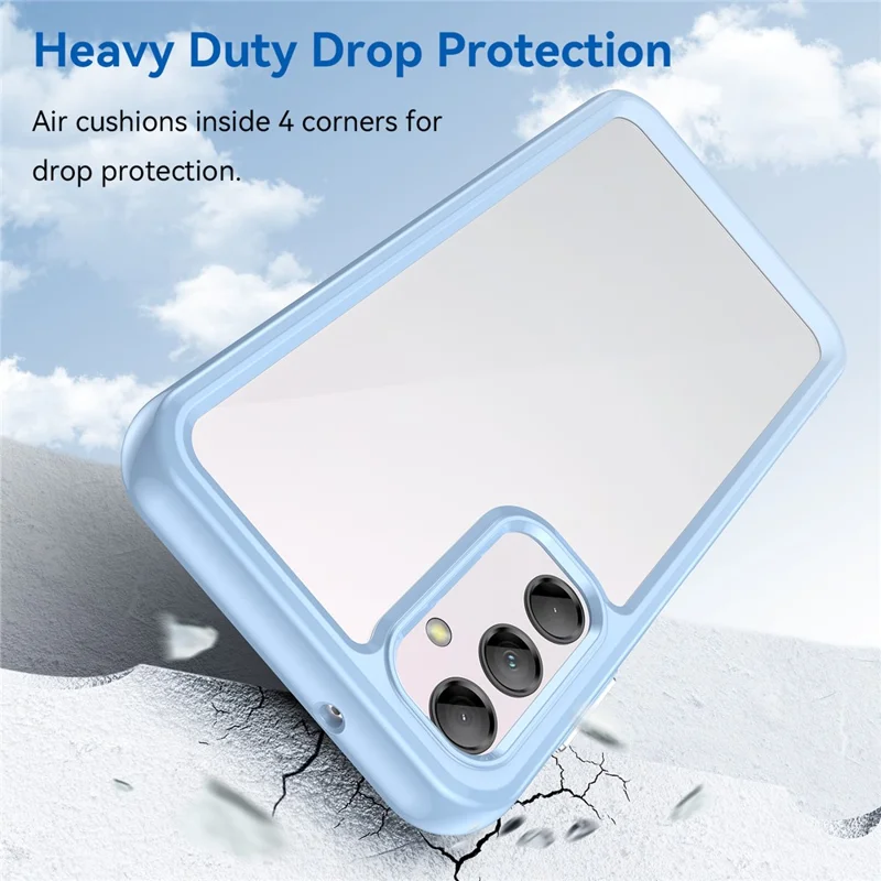 Para Samsung Galaxy M14 5G Funda de Teléfono Antideslizante de TPU+Acrílico, Funda Protectora a Prueba de Polvo - Azul