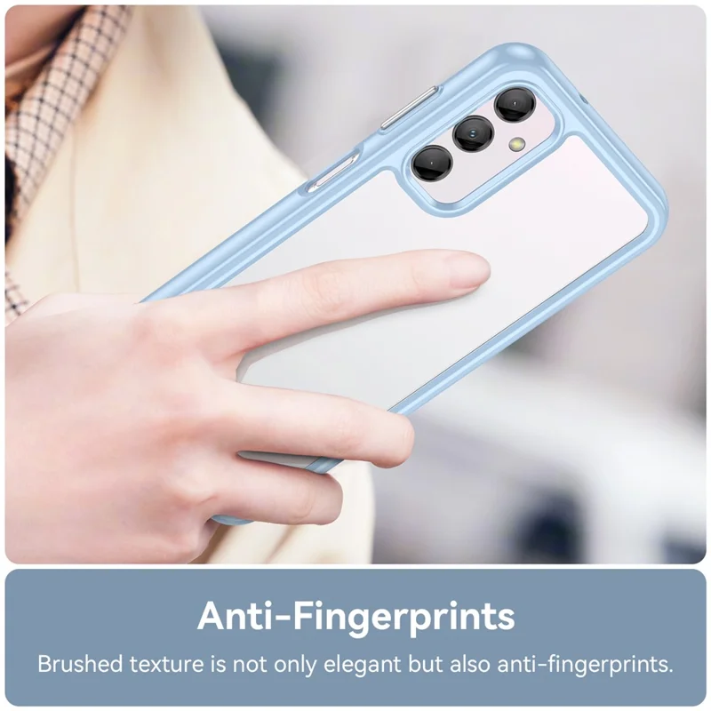 Para Samsung Galaxy M14 5G Funda de Teléfono Antideslizante de TPU+Acrílico, Funda Protectora a Prueba de Polvo - Azul