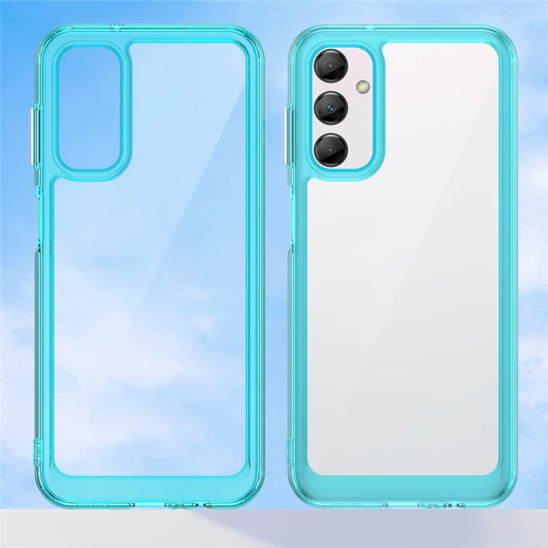 Für Samsung Galaxy M14 5G Anti-Drop Handyhülle TPU+Acryl Staubdichtes Handygehäuse - Transparent Blau
