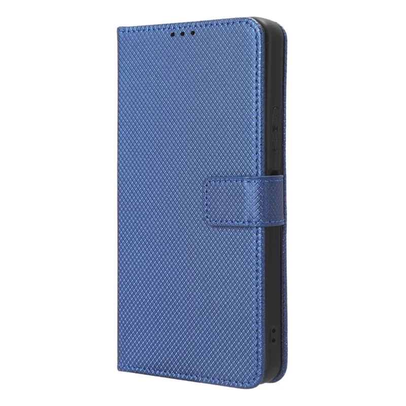 For Boost Mobile Celero 5G+ Diamond Texture PU Leather+TPU Cell Phone Cover Flip Stand Wallet Case - Blue