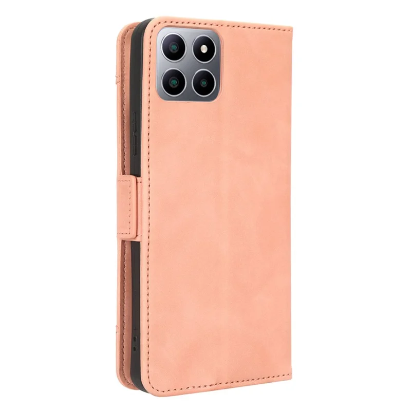 For Boost Mobile Celero 5G+ Multiple Card Slots Phone Cover PU Leather Wallet Phone Stand Case - Pink
