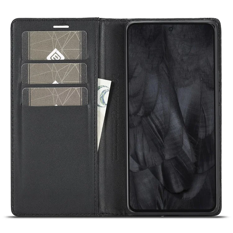 LC.IMEEKE для Google Pixel 8 Pro PU Leather Wallet Phone Case Carbon Fiber Texture Cover с подставкой - Горизонтальная полоска