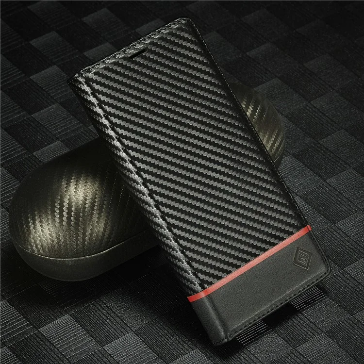 LC.IMEEKE для Google Pixel 8 Pro PU Leather Wallet Phone Case Carbon Fiber Texture Cover с подставкой - Горизонтальная полоска