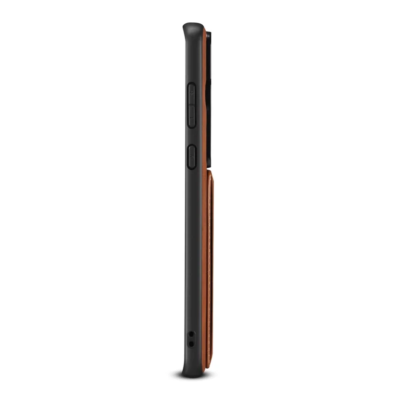 DENIOR Für Huawei P60 / P60 Pro PU-Leder beschichtetes TPU-Gehäuse mit Ständer, Kartenschlitz und Schutzabdeckung - Grau