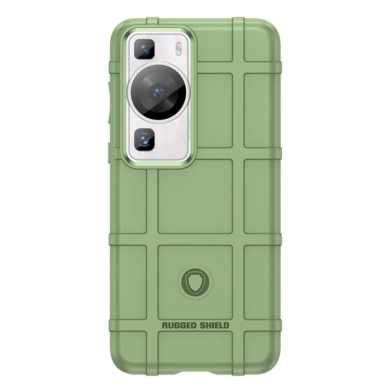 For Huawei P60 / P60 Pro Square Grid Texture Phone Case Skrathærd Celletelebeskyttelse - Grøn