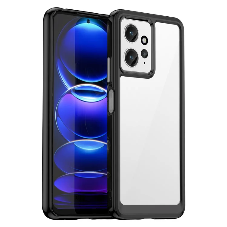 Для Xiaomi Redmi Note 12 4G TPU+Acrylic Phone Case Drop-proof Phone Cover - Black