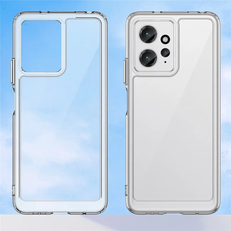 لـ Xiaomi Redmi Note 12 4G غطاء هاتف من مادة TPU وأكريليك مقاوم للسقوط - شفاف