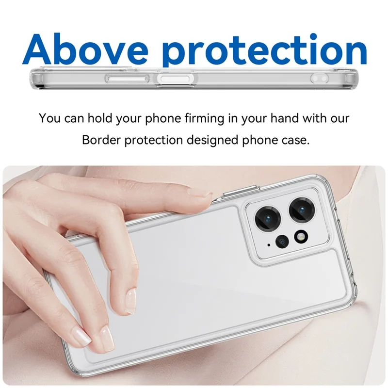 لـ Xiaomi Redmi Note 12 4G غطاء هاتف من مادة TPU وأكريليك مقاوم للسقوط - شفاف