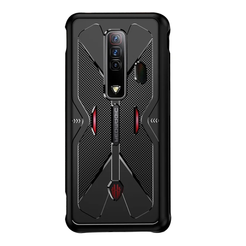 For ZTE nubia Red Magic 7 Anti-skid Anti-drop Soft TPU Case Textured Phone Cover - Black