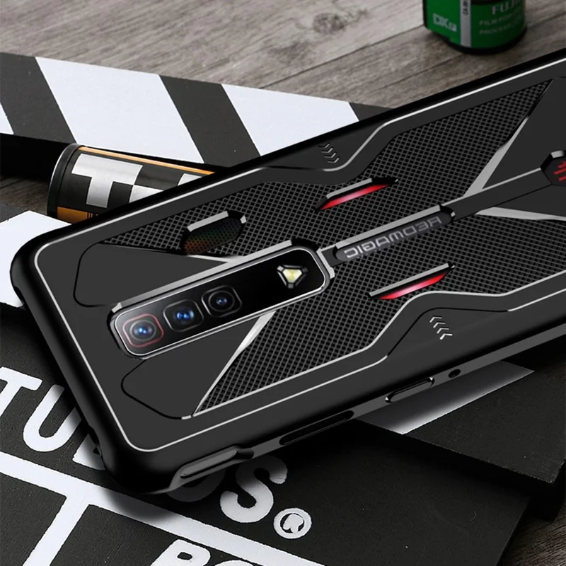 For ZTE nubia Red Magic 7 Anti-skid Anti-drop Soft TPU Case Textured Phone Cover - Black