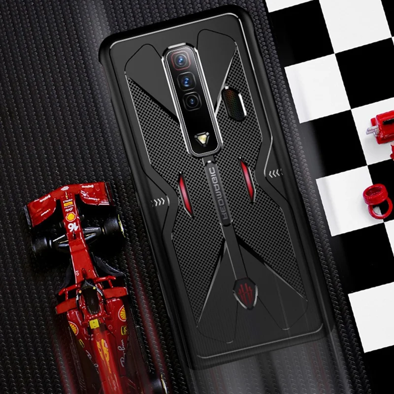 For ZTE nubia Red Magic 7 Anti-skid Anti-drop Soft TPU Case Textured Phone Cover - Black